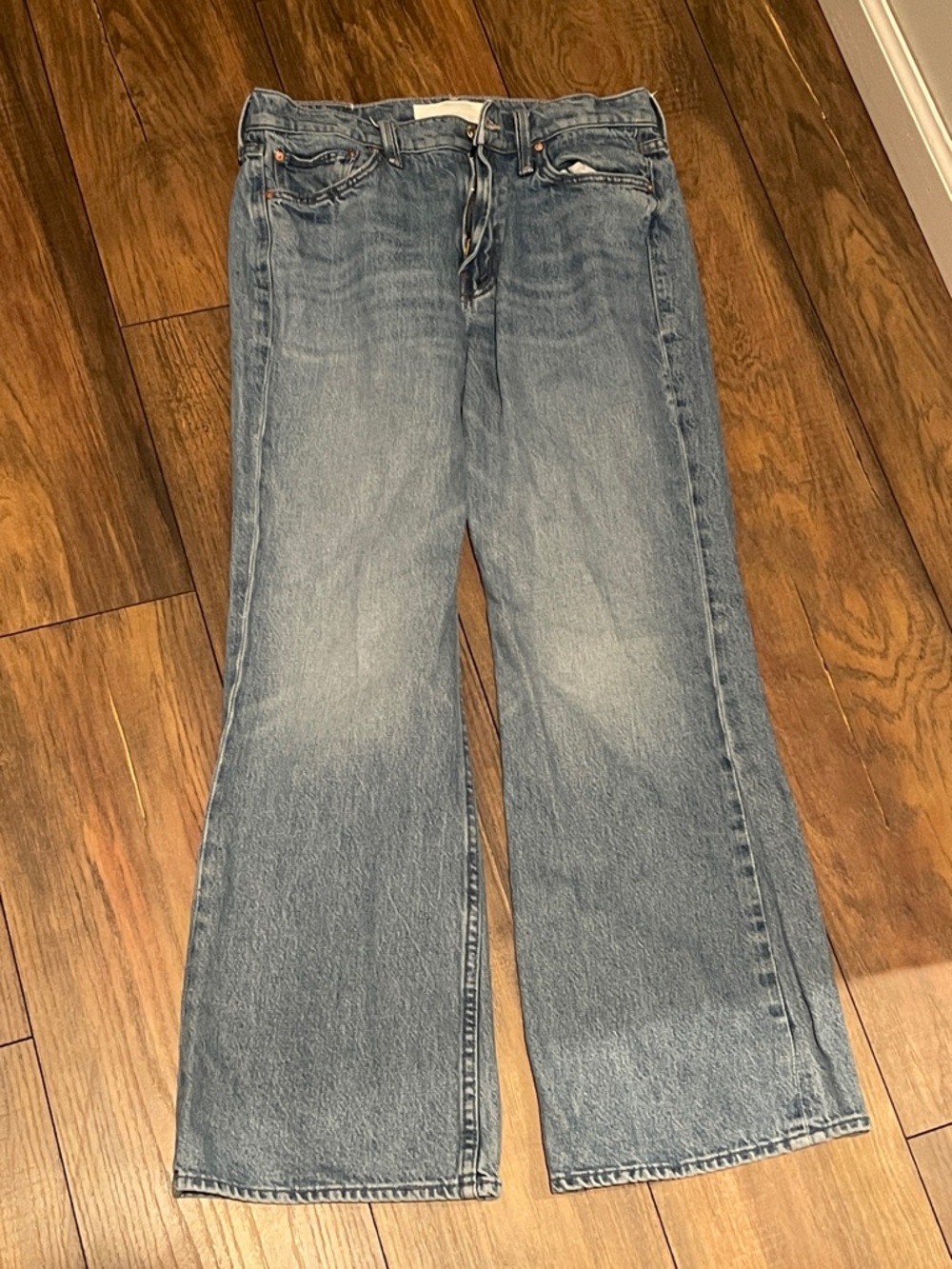 MOTHER Light Blue Denim Jeans the bookie flood